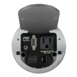 3.5" HDMI Table Box with 2 LED, Round, Aluminum