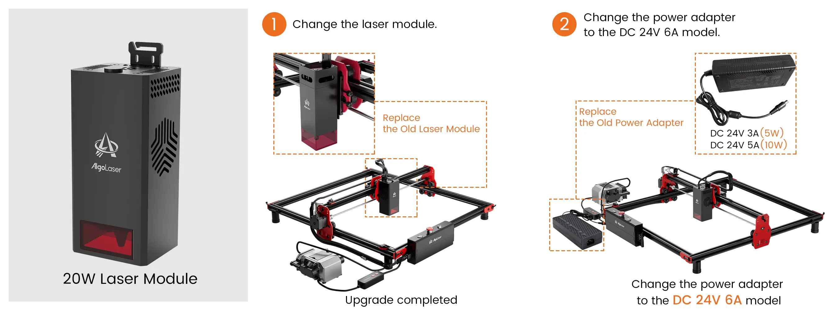 How to Upgrade to 20W Laser Module