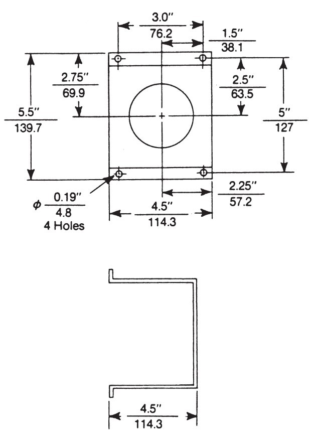 Model 600-3-3950 Surface Mounting Bracket