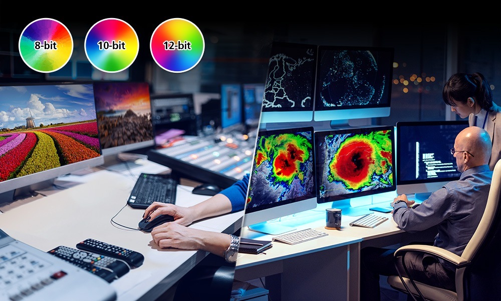 Native DisplayPort Signal Processing with 12-bit Deep Colors