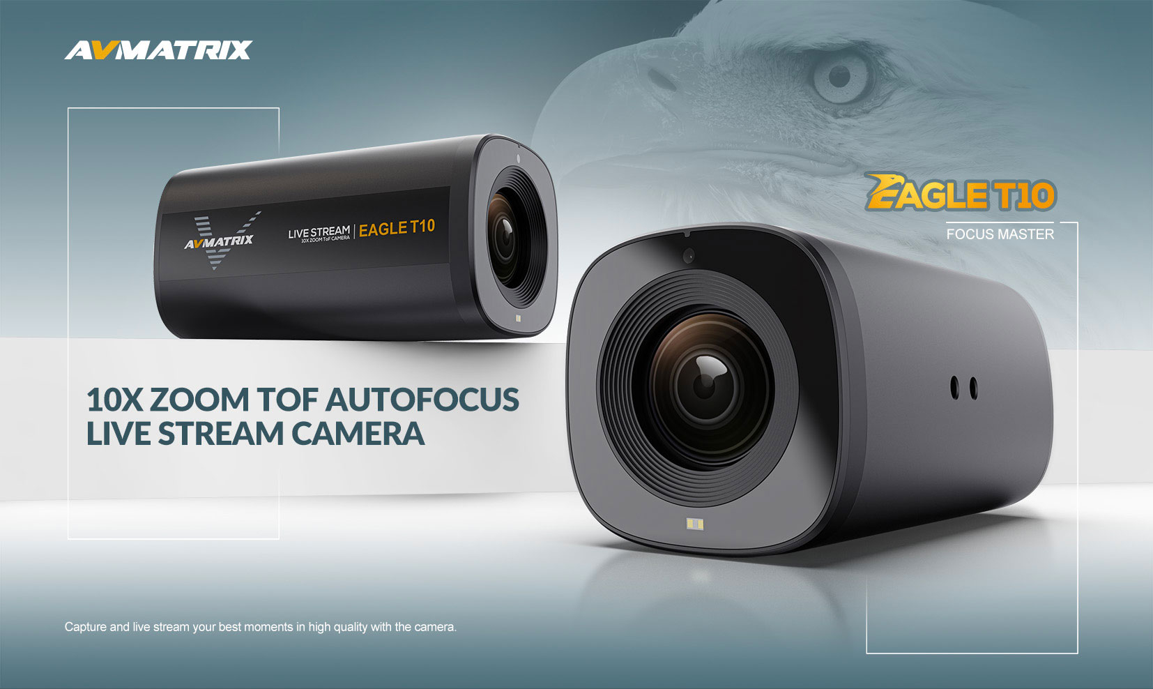 10X Zoom TOF Autofocus Live Stream Camera
