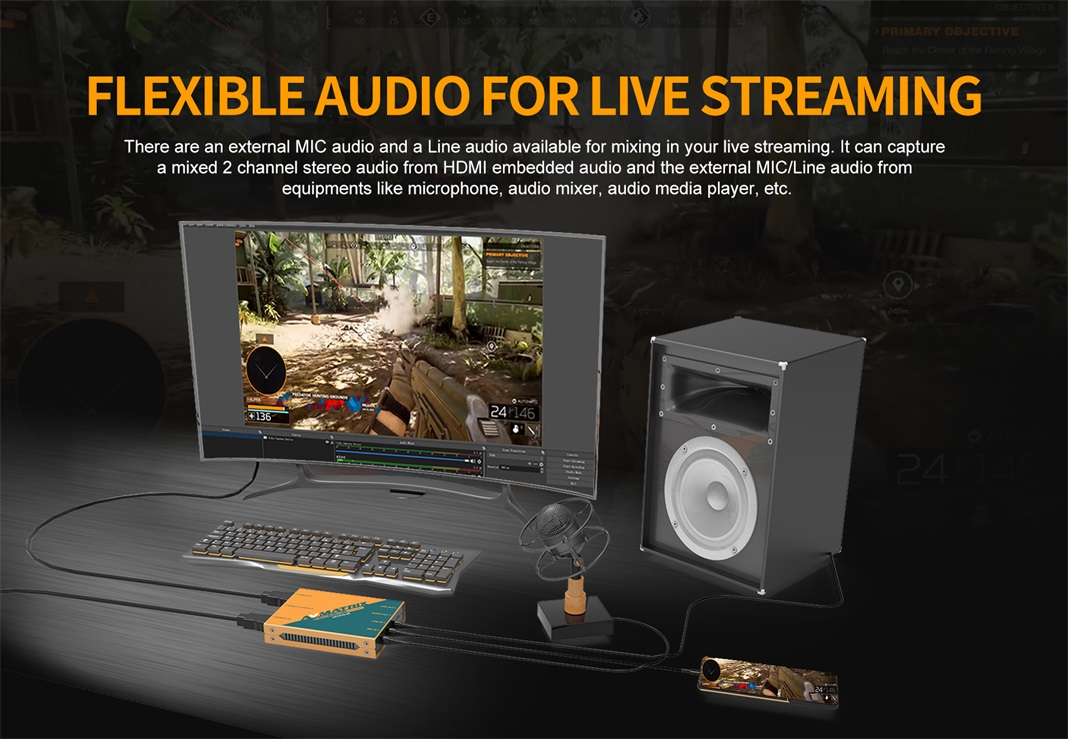 Flexible Audio for Live Streamming