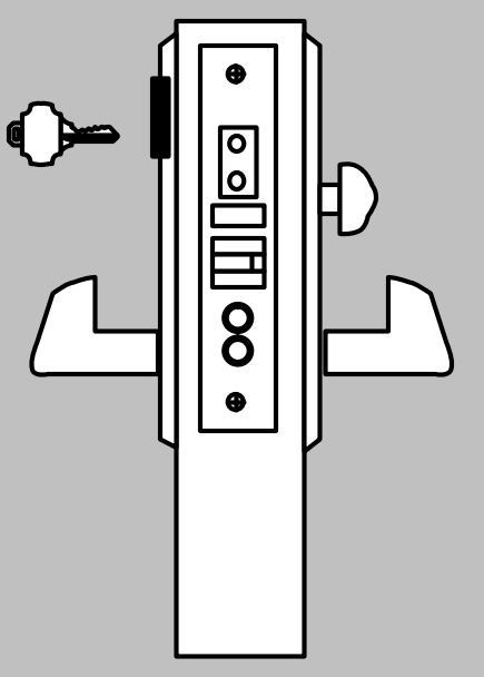latch operate by lever from either side
