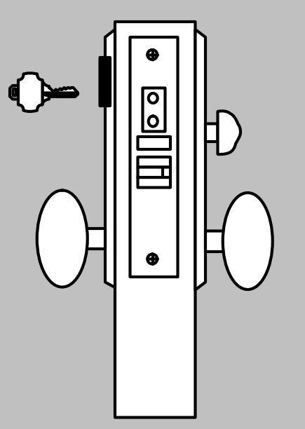 latch operate by knob