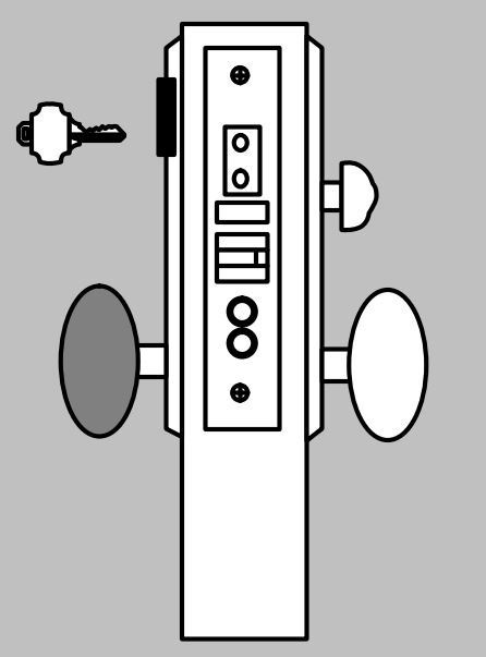 inside knob retracts latch