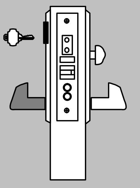 latch by key outside