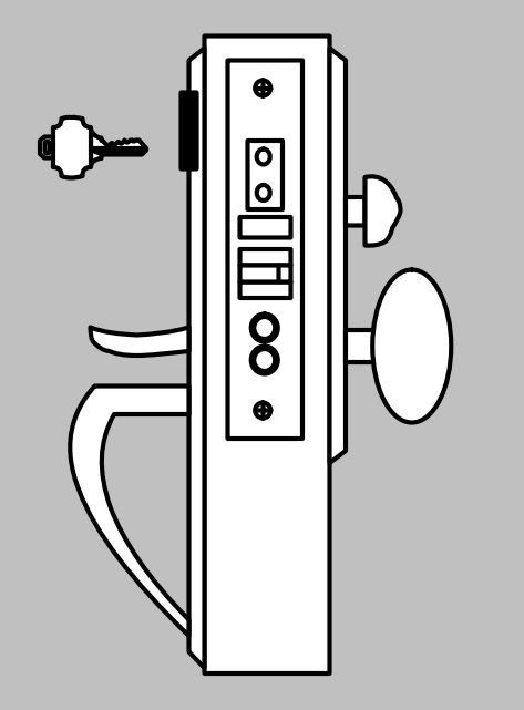 latch operate by knob from either side