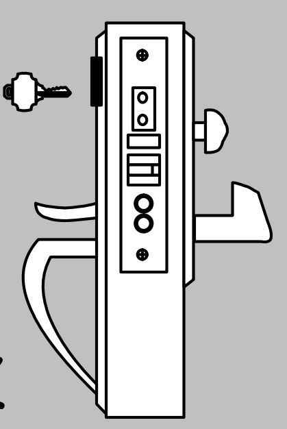 latch operate by lever from either side