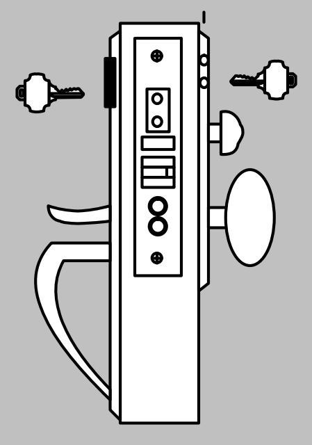 latch by knob from inside