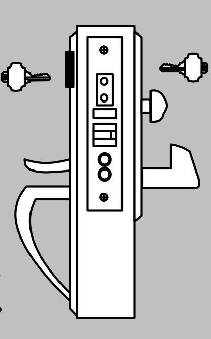 latch by lever from inside