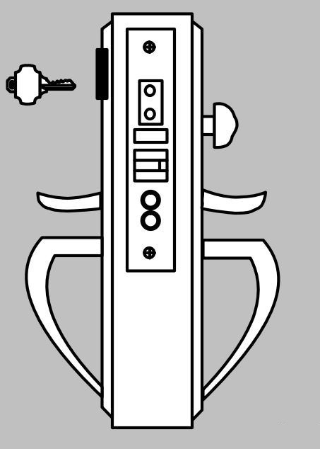 deadbolt and latch by key from outside