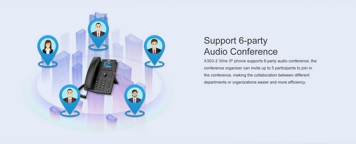 support 6-party audio conference