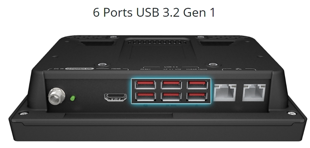 6 Ports USB 3.2 Gen 1