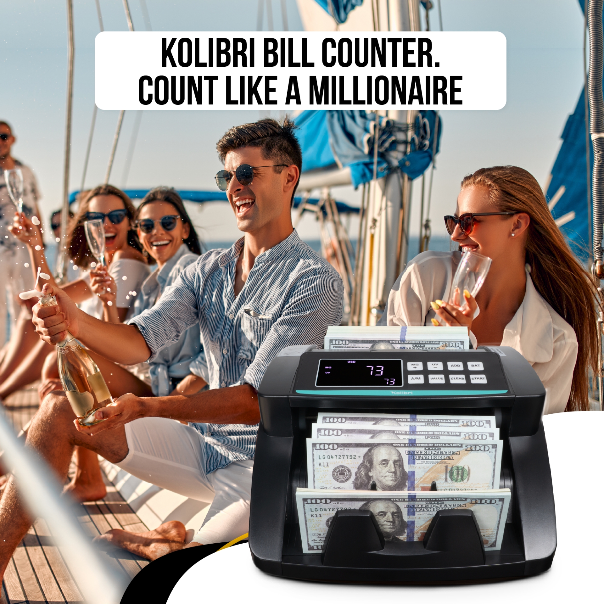 Kolibri Bill Counter. Count Like A Millionaire