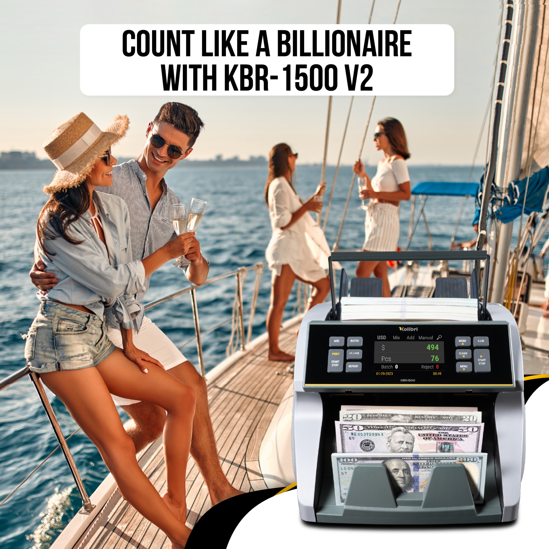 Count Like a Billionaire with KBR-1500 V2