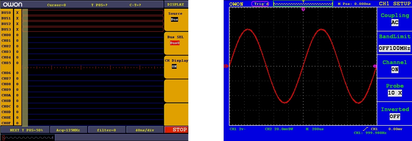 Oscilloscope & 16-channel logical analyzer