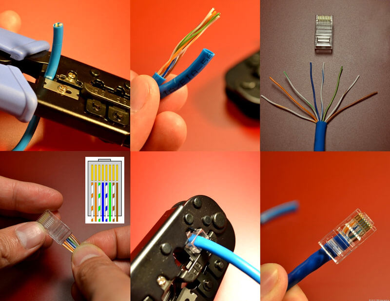 how to crimp a lan cable