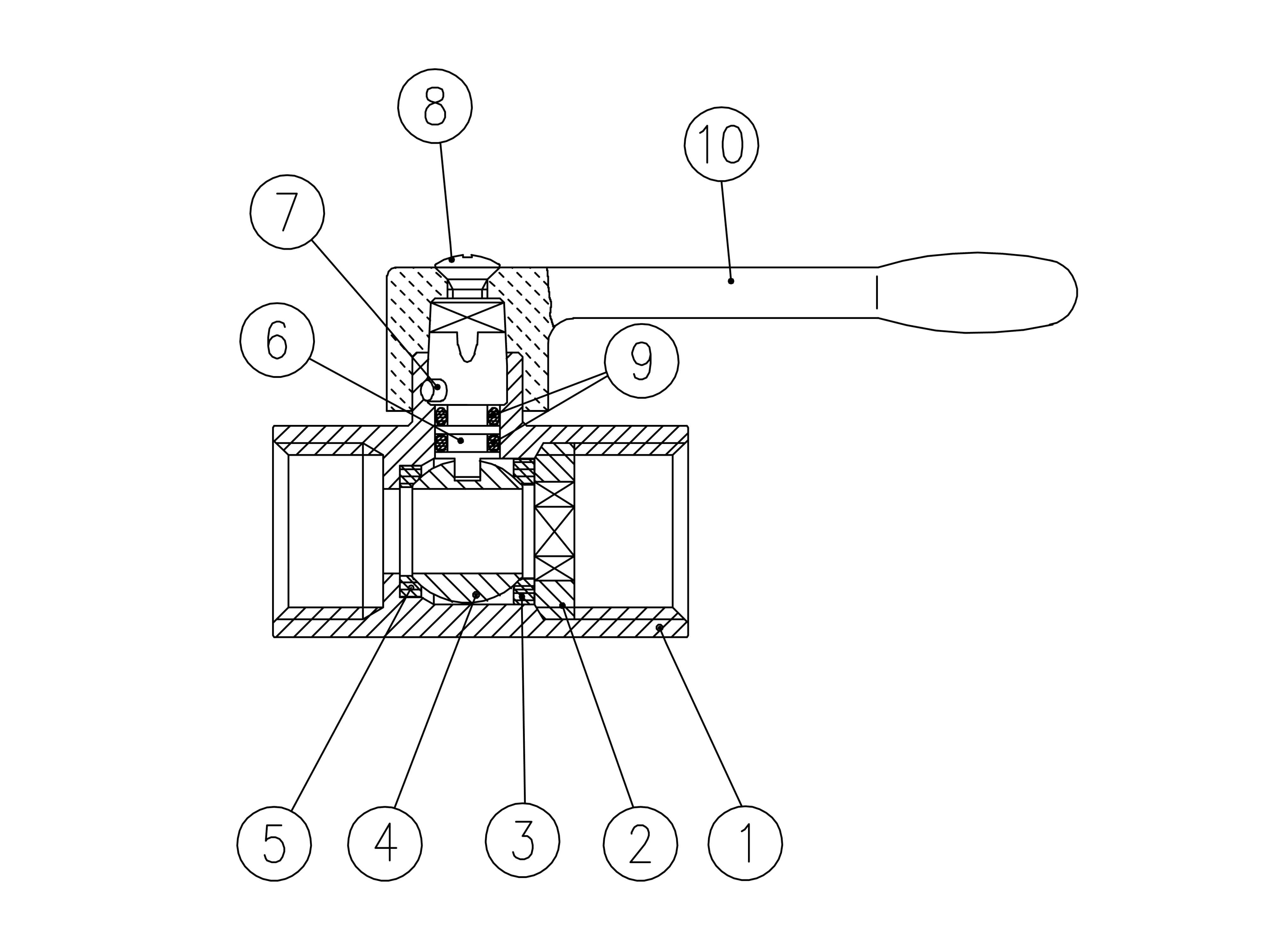 mini ball valves s34 npt technical drawing