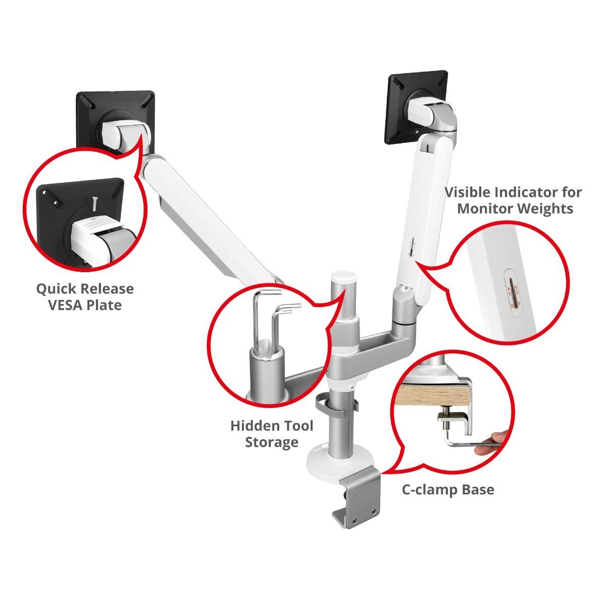 MTPRO Dual Monitor Arm