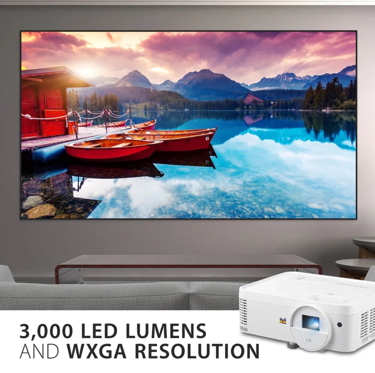 3000 ANSI Lumens LED Projector