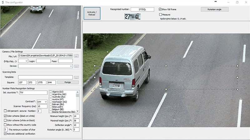 License Plate Recognition View