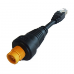 Yellow Ethernet Female To RJ45 Male Adapter