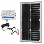 Solar Charger Kit, 30W, 12V, Alligator Clips_noscript