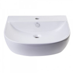 20" White D-Bowl Porcelain Wall Mounted Bath Sink_noscript
