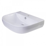 24" White D-Bowl Porcelain Wall Mounted Bath Sink_noscript