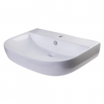 28" White D-Bowl Porcelain Wall Mounted Bath Sink_noscript