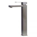 Single Lever Tall Square Bathroom Faucet Brushed