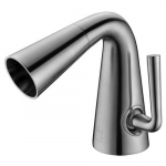 Single Hole Cone Waterfall Bathroom Faucet, Brushed