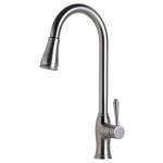Faucet Pull Down Kitchen In Brushed Finish_noscript