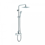 Square Style Thermostatic Exposed Shower, Nickel_noscript
