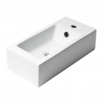 20" Rectangular Wall Mounted Ceramic Sink w/ Faucet Hole_noscript