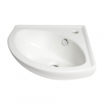 22" Corner Wall Mounted Ceramic Sink with Faucet Hole_noscript