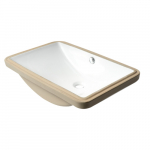 24" Rectangular Undermount Ceramic Sink, White_noscript