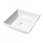 17" Square Above Mount Ceramic Sink, White_noscript
