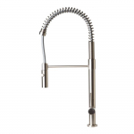 Faucet Commercial Spring Kitchen, Brushed Nickel_noscript