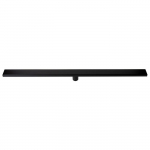 47" Linear Shower Drain with Solid Cover, Black Matte_noscript
