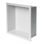 12" x 12" Square Single Shelf Shower Niche, White_noscript