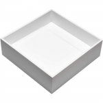 14" Square Solid Surface Resin Sink, White Matte