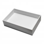 20" x 14" Solid Surface Resin Sink, White Matte_noscript