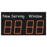 4-Digit Display, "Now Serving" and "Window" Lab.
