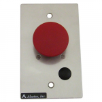 Red Mushroom Button on a Wall Plate
