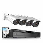 8 Channel NVR, 4 Camera 2TB, White