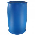 55-Gallon Translucent Blue Poly Drum