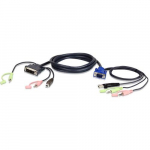 USBVGA to DVI-A KVM Cable with Audio 9.8'