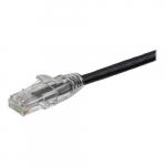 UTP Snagless Patch Cable, Clear Boot, Black, 9ft