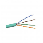 Cat5e Bulk Solid PVC Cable, Green 1000ft